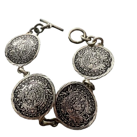 925 Sterling Silver Toggle Bracelet - Picture 1 of 5